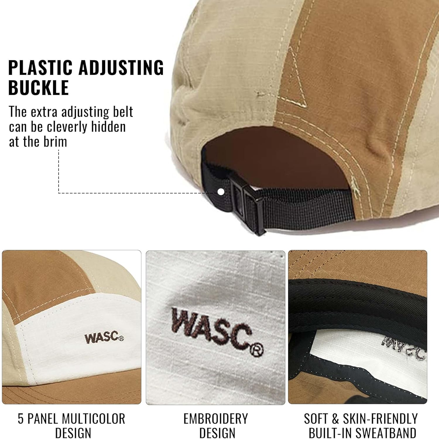 Clakllie Snapback 5 Panel Hat Multi Color Baseball Cap Unstructured Low Profile Dad Hat Vintage Hip Hop Hat Biker Board Caps image number 6