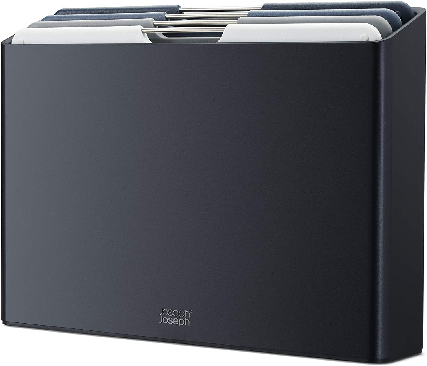 Joseph Joseph Folio Set of 4 Colour-Coded Chopping Boards with Storage Case (Large) - Graphite image number 1
