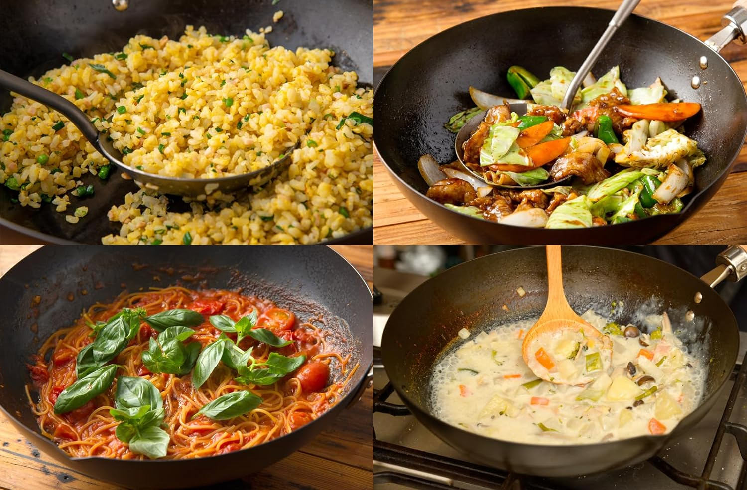 River Light Iron Frying Pan, Kyoku, Japan, 11.0 Inches (28 Cm), Induction Compatible, Wok, Made in Japan image number 5