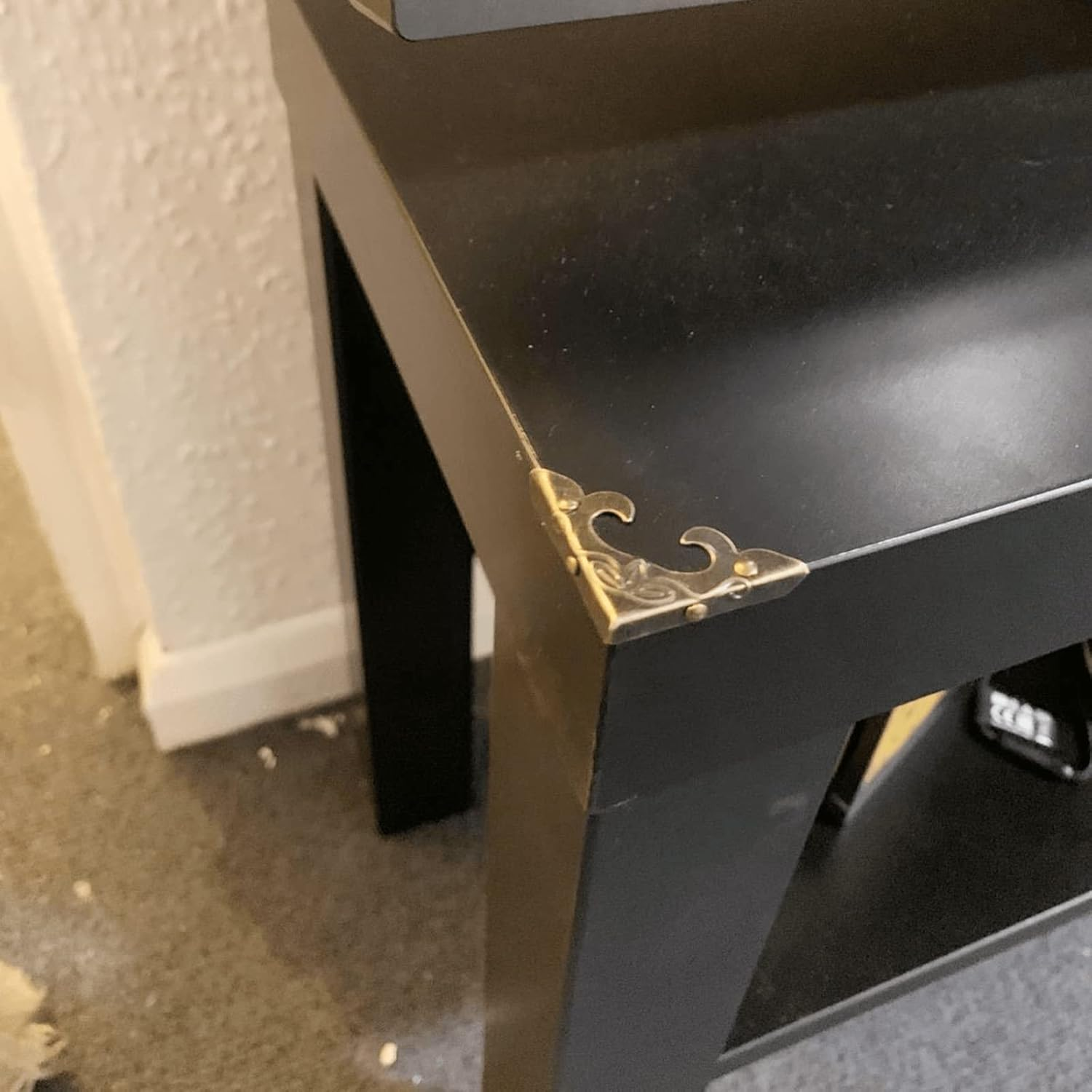 Dophee 20Pcs Antique Brass Box Corner Protectors, Vintage Decorative Corner Brackets Guards for Jewelry Box Wooden Case Chest Table Desk Photo Frame, 1.18"X1.18"X0.18" image number 5