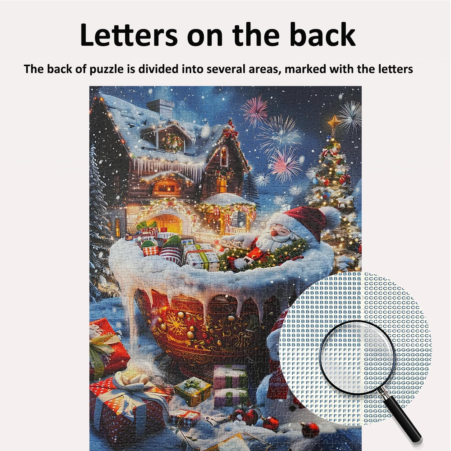 Jigsaw Puzzles for Adults 1000 Pieces Christmas Puzzles Impossible Hard Difficult Challenging Puzzles Christmas Tree Puzzle Snowman Santa Claus Jigsaw Puzzle 1000 Pieces 70 X 50 Cm image number 4