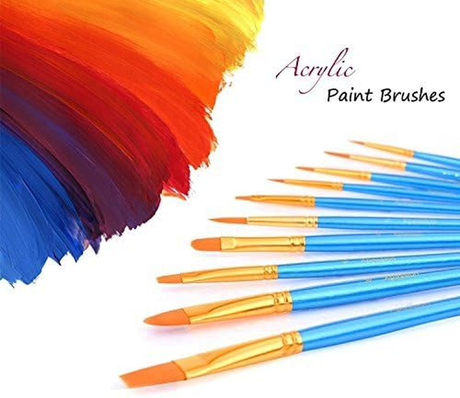 AOOK 80 Pieces Paint Brush Set Professional Paint Brushes Artist for Watercolor Oil Acrylic Painting (8-Pack 80Pcs)