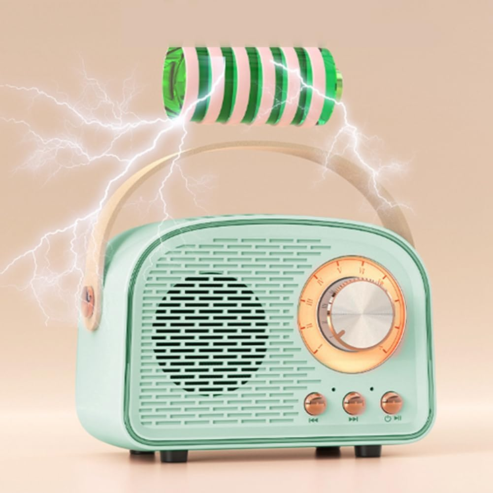 ISTOVO Wireless Retro Speaker Radio, Outdoors Portable Bluetooth Speaker Supports TWS Pairing/U-Disk/Tf Card/Aux image number 2