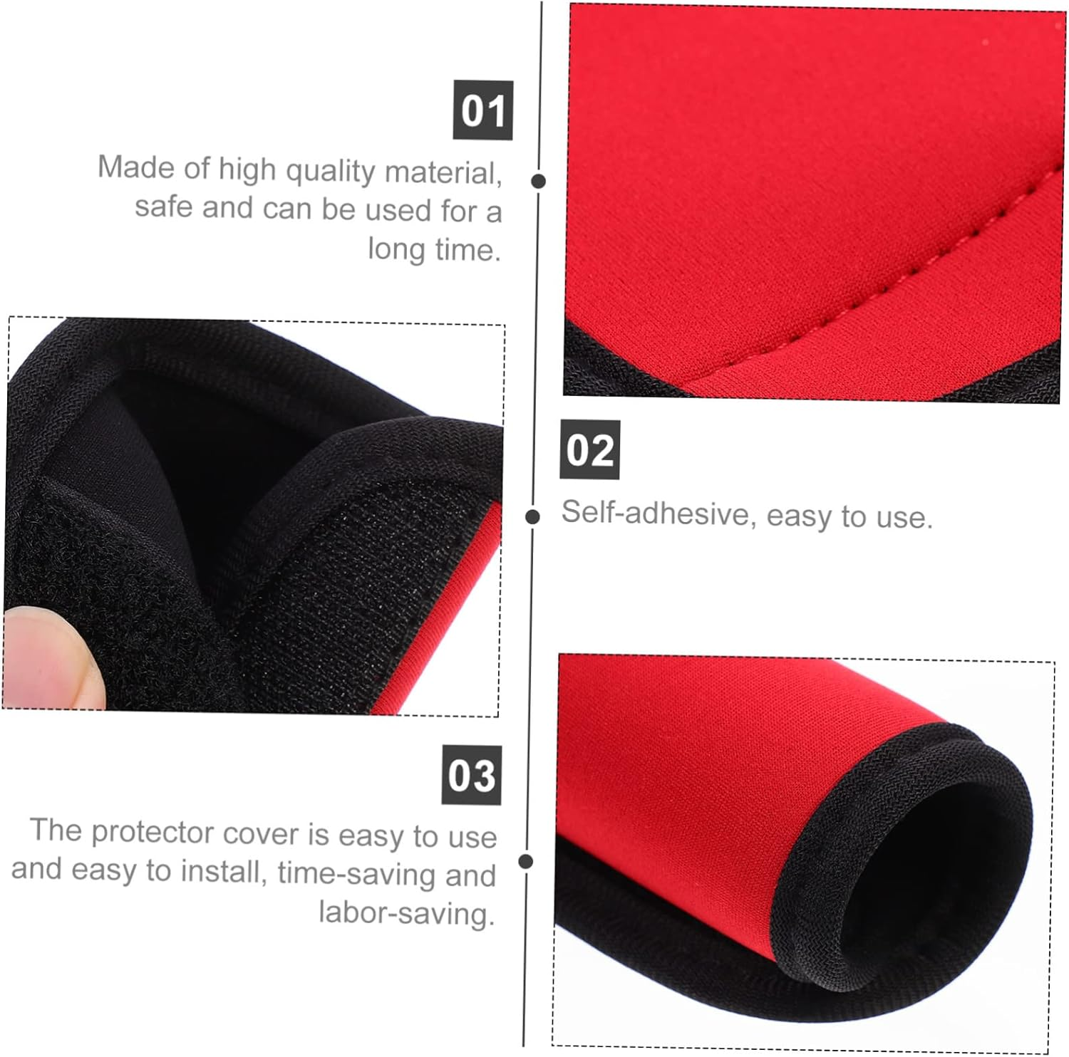 CALLARON Luggage Handle Wraps Neoprene Handle Covers Soft Grip Protection for Suitcase Travel Bags for Travel Accessories image number 2