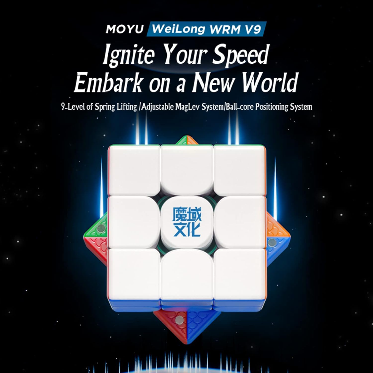 TUNJILOOL Moyu WRM V9 2023 3X3 Magnetic Speed Cube, Weilong WR M V9 3X3 Stickerless image number 5