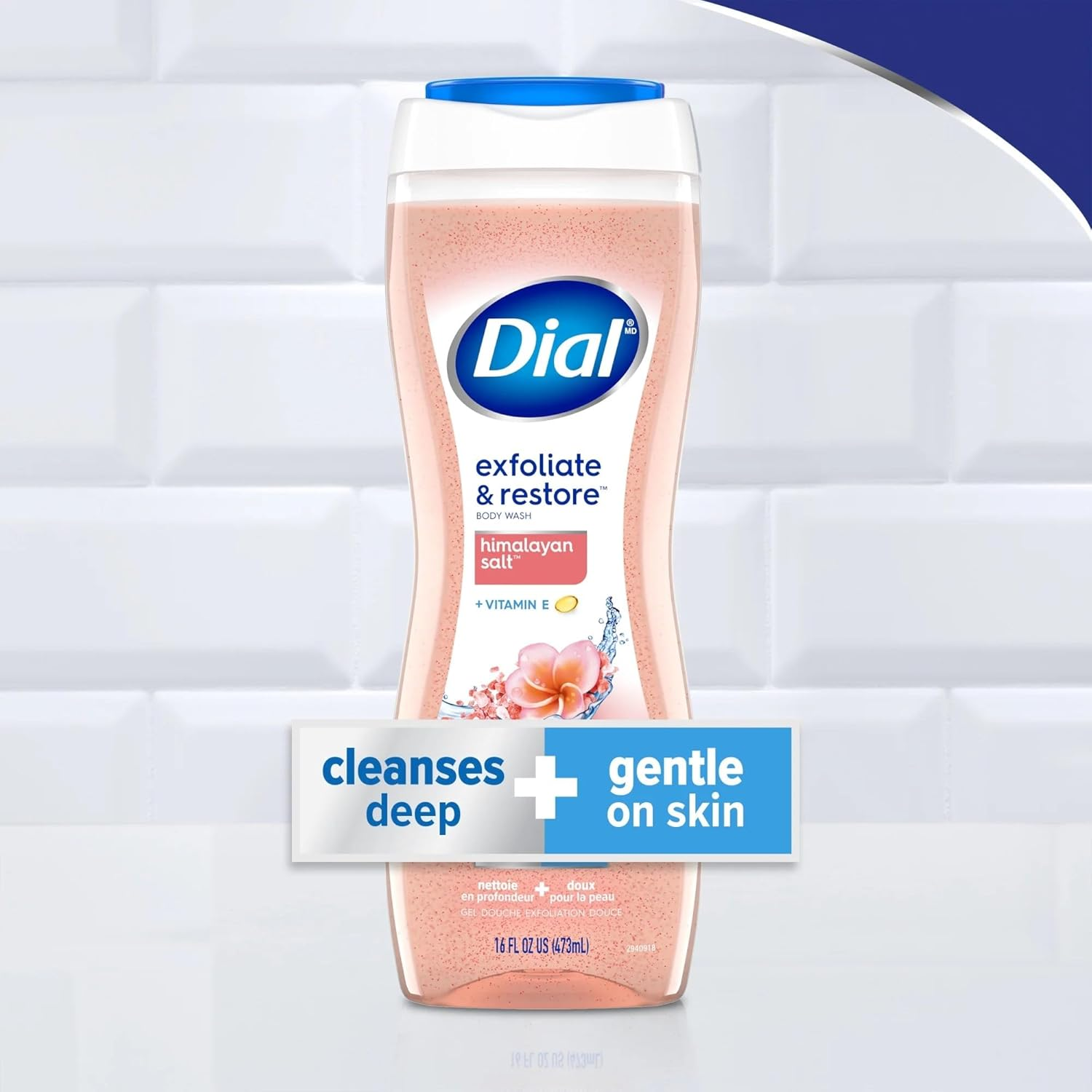 Dial Skin Therapy Enriching Body Wash with Himalayan Pink Salt, 16 Oz (Pack of 4)