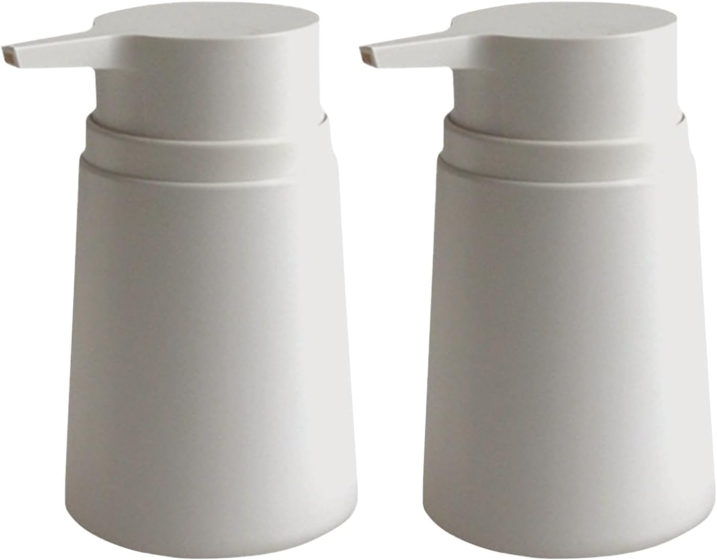 Topsky Soap Dispenser with Plastic Pump, 320Ml Liquid Hand Soap Dispenser, Rustproof Pump for Kitchen & Bathroom, Great for Lotions, Essential Oil, Liquid Soaps, 2 Pack (White)