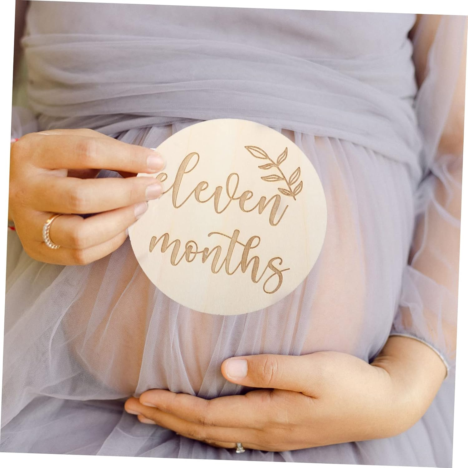 Kisangel Month Wooden Milestone Card Monthly Photo Card Growth Congratulations Greeting image number 6