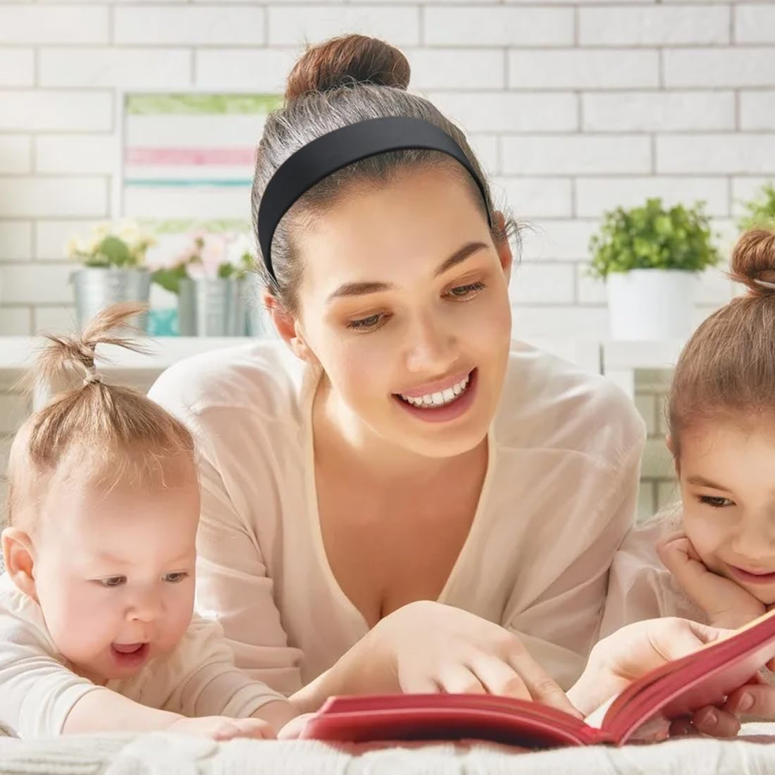 VAEIORP Pack of 3 Satin Hair Bands for Women and Girls, Satin Hair Bands for Women image number 2