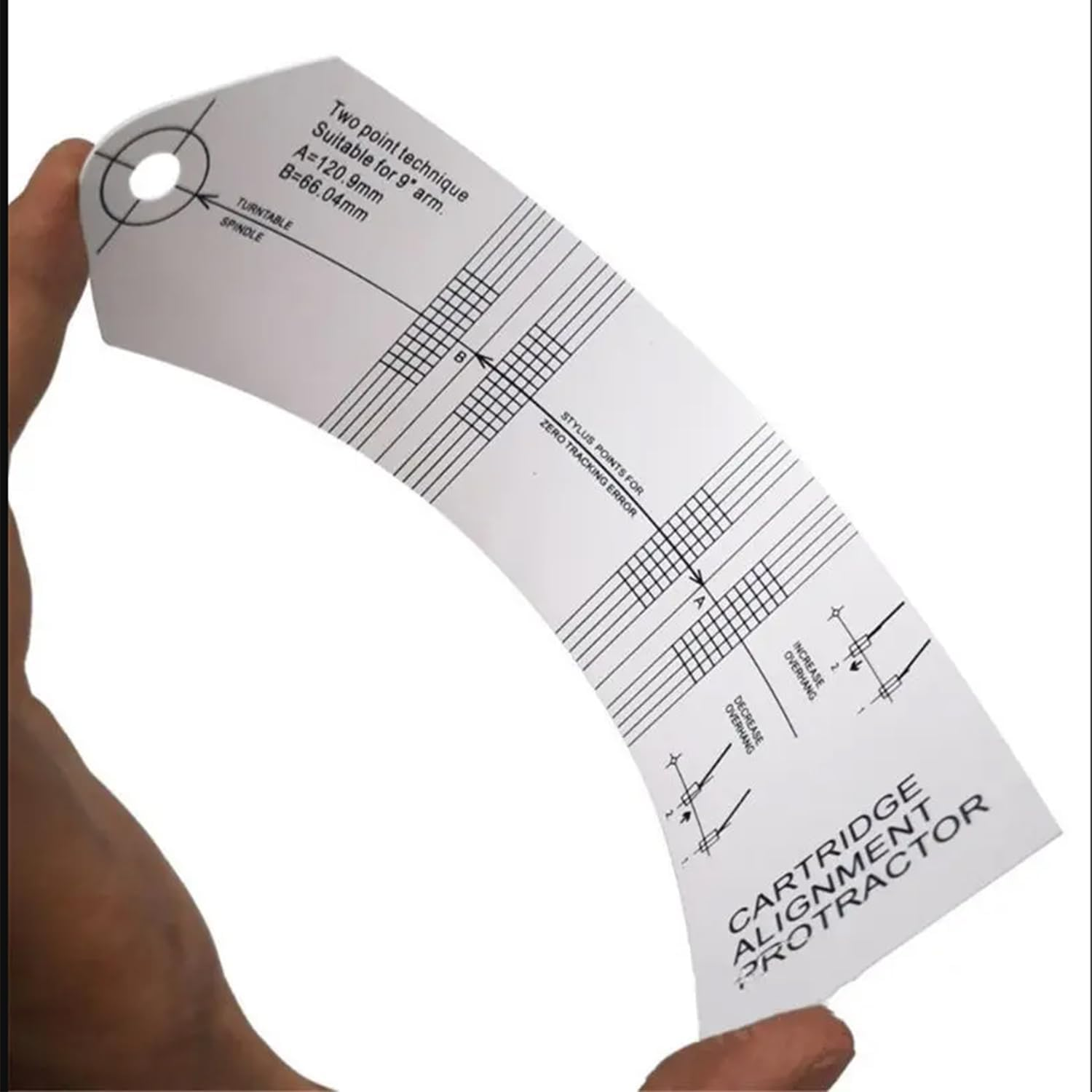 SAHENITEANA Cartridge Alignment Protractor, Calibration Distance Gauge, Protractor Record for Record Player Turntable Vinyl Player Phono Needle Tonearm Adjustment image number 2