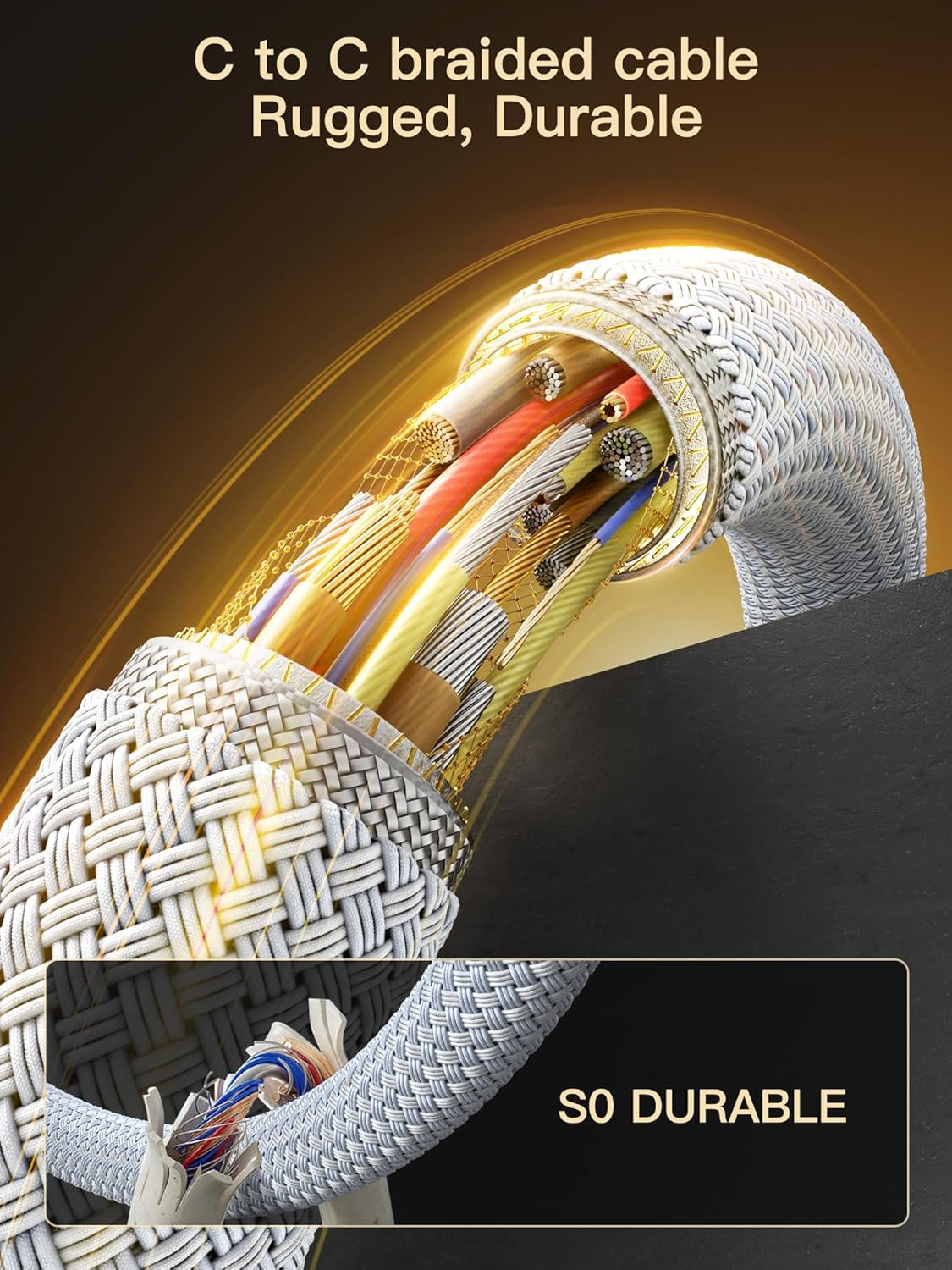 For Iphone 17/16E Charger Block with Cable - 20W   Fast Charger USB C Wall Charger Block with Braided Type C Cord for I Phone Air/17 Pro Max/16/15/Ipad Pro/Samsung S25/S24 Ultra image number 3