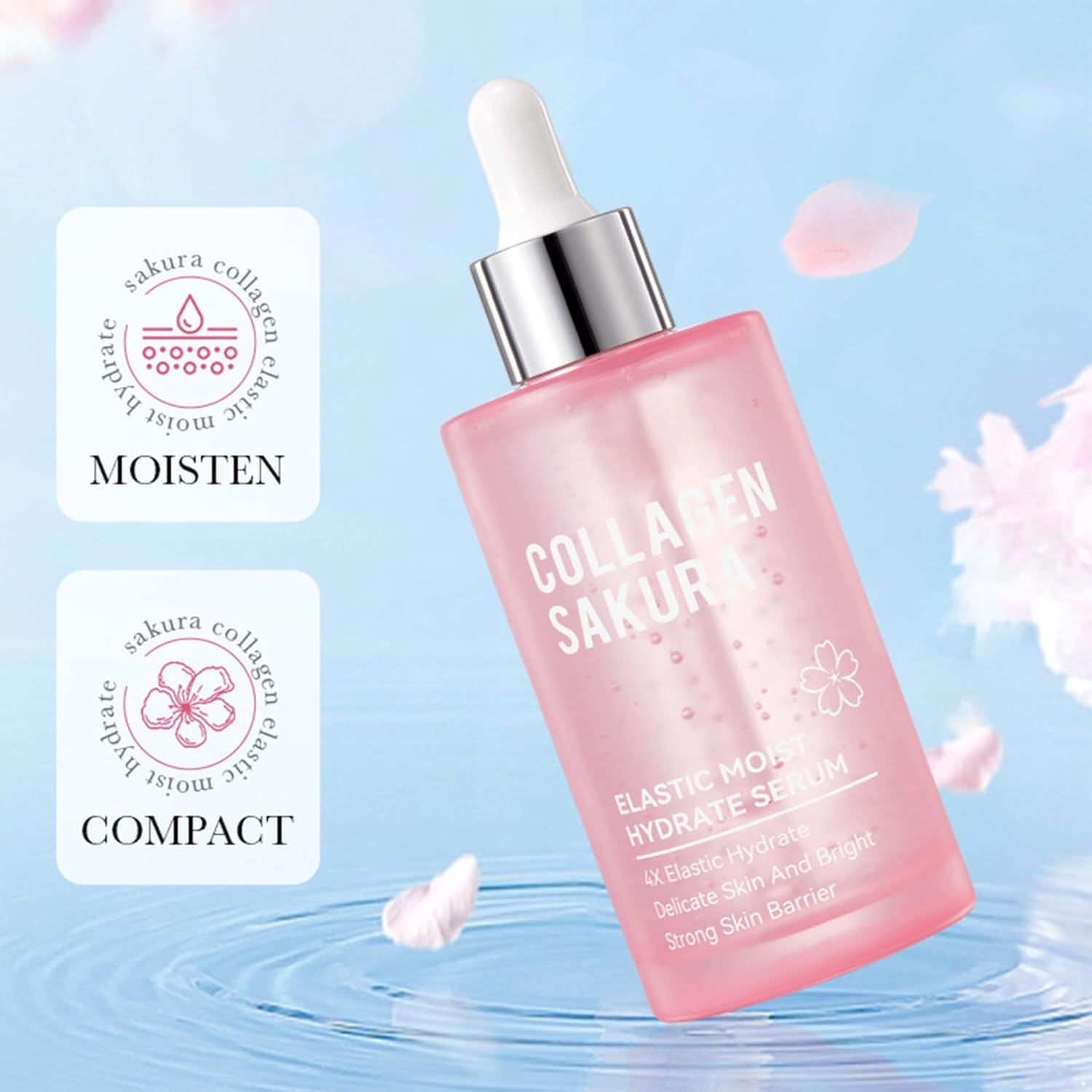 Manyakai 100Ml Face Essence Serum for Women Lightweight Non Greasy Feel Natural Ingredients for Dry and Dehydrated Skin Sakura Essence One Size image number 1