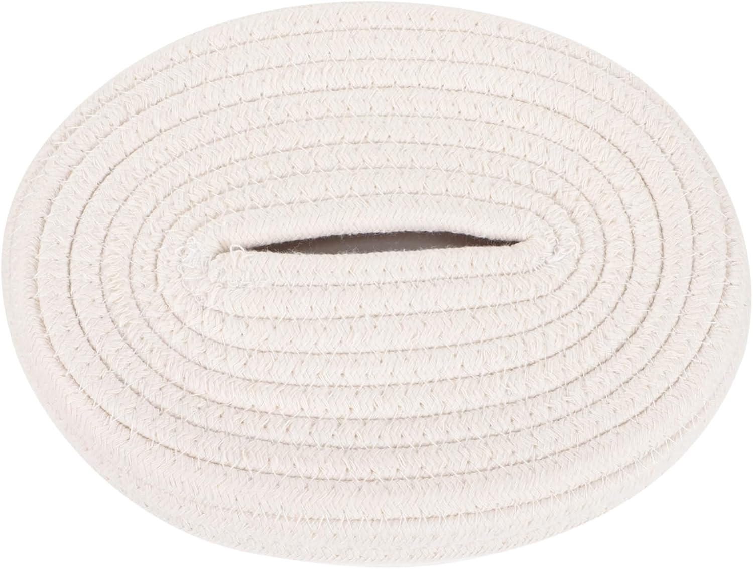 Generic Box Napkin Container Lids Basket Tabletop Wipe Dustproof Novelty Accessories Bins Sack Products Clear Shelves Rattan Paper Towel Holder Napkin Storage Case White Cotton Rope image number 5