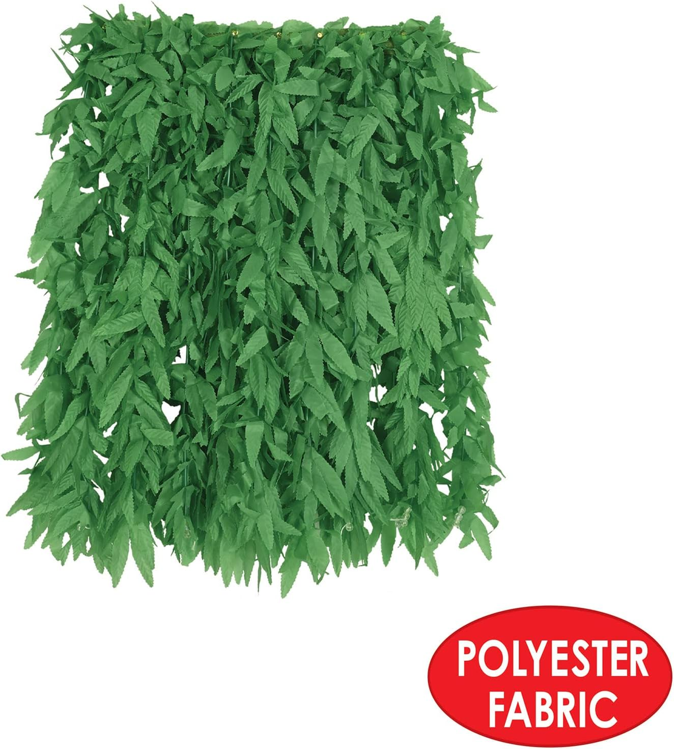 Beistle Kitchen None Tropical Fern Leaf Hula Skirt, Green, 36" Waist X 24" Long image number 2