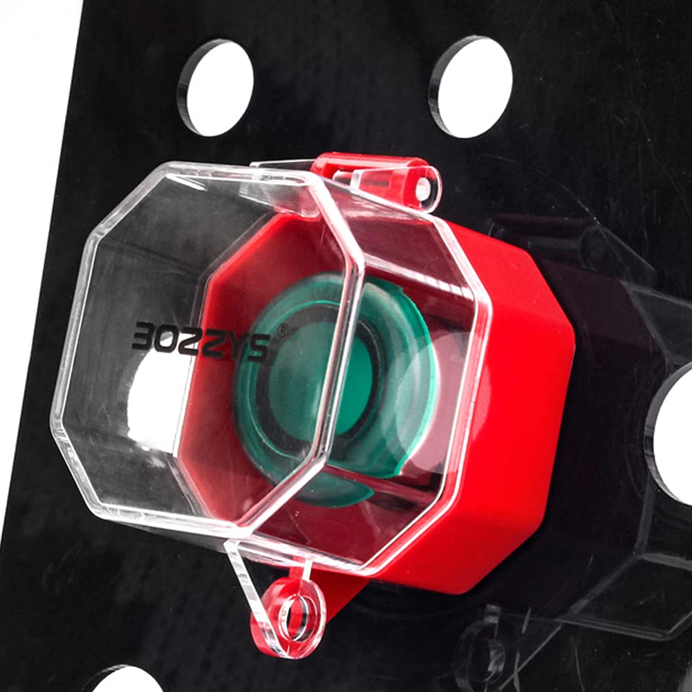 SCRTB Emergency Stop Push Button Switch 1 Pcs Emergency Stop Protection Cover,Emergency Stop Push Button,Add Protection Cover,Stop Switch Box with Key Lock image number 2