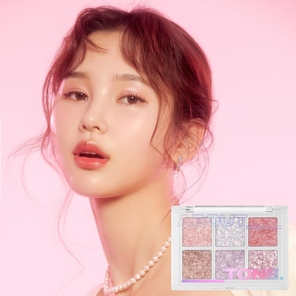 ABOUT TONE OH:MY Glitter Pop 3 Colors &ndash; Glitter Eyeshadow Palette, High Pigment, Eye Shadow Balm, Highlighter Makeup, Shimmer Pearl Eye Shadow, Long-Lasting, Korea Eye Makeup (02 MY:FAIRY) image number 4