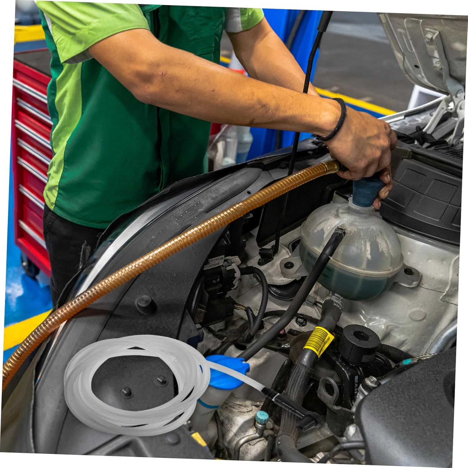 TIDTALEO Brake Oil Change Tool Plastic Brake Fluid Replacement Hose Automotive Maintenance Kit image number 5