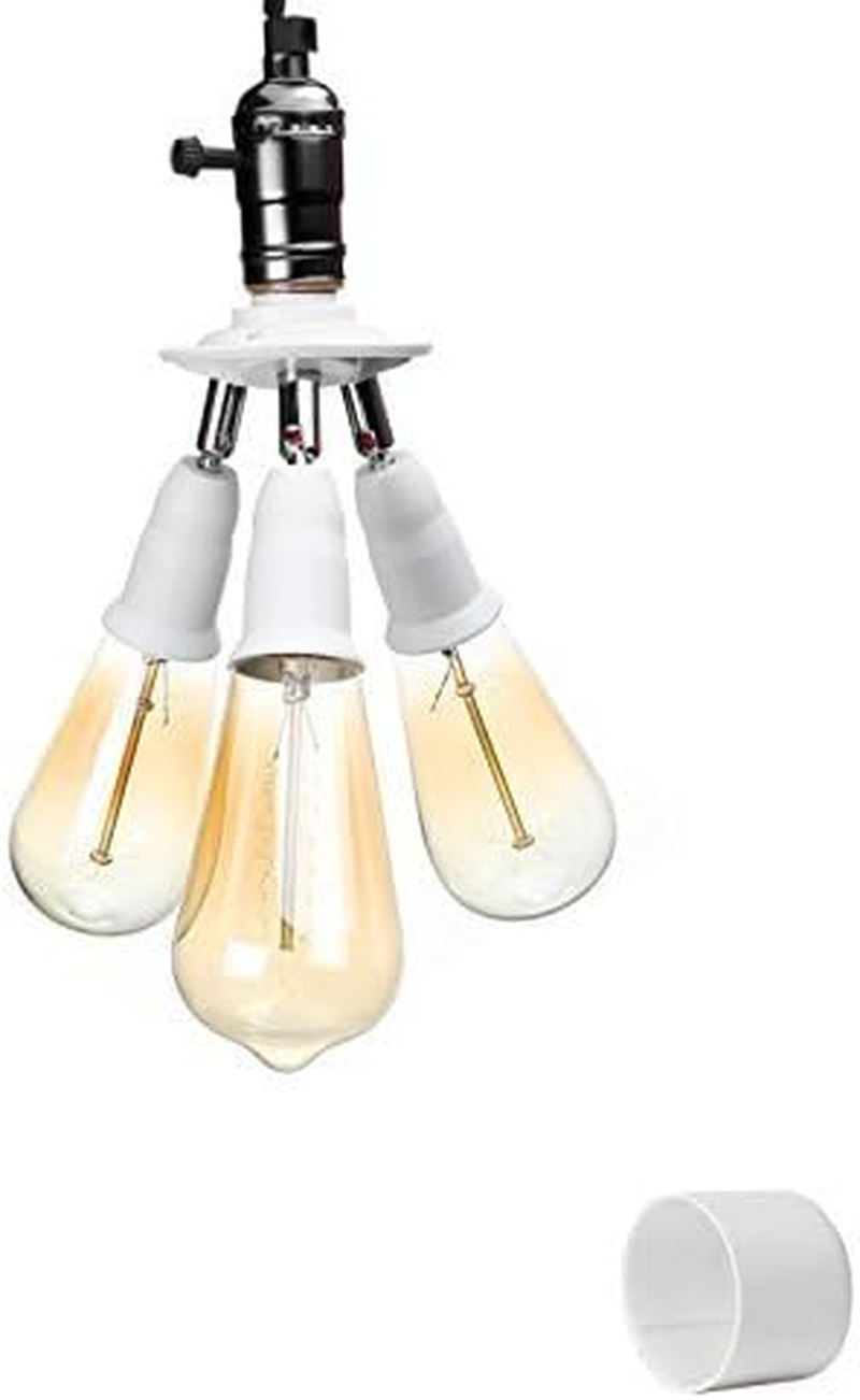 3 in 1 E27 E26 Socket Adapter Splitter,E26 E27 Universal Lamp Holder with 360 Degrees Adjustable 180 Degree Bending image number 5