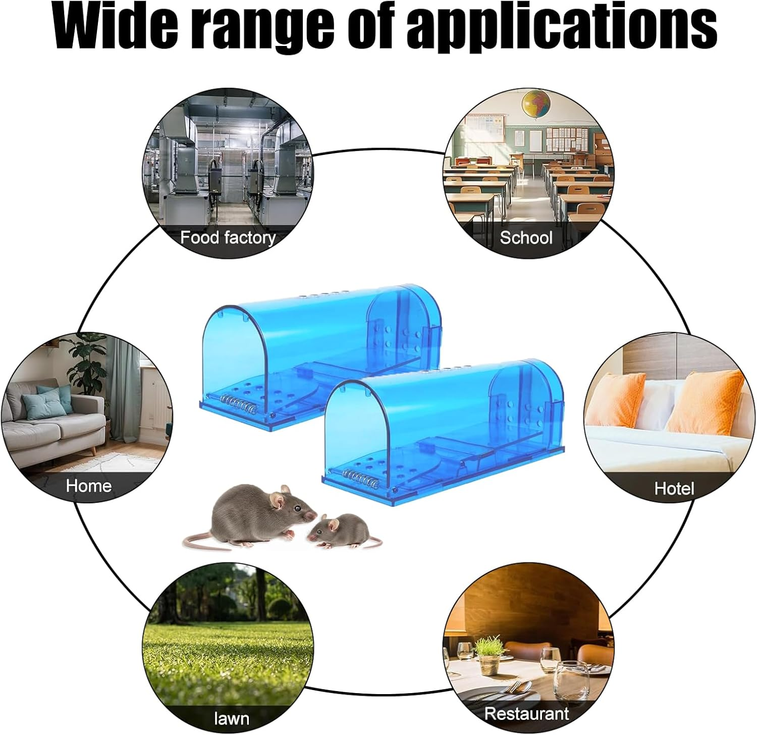 2 Packs of Humane Mouse Traps, the Internal Mouse Trap Can Capture and Release, Can Be Reused, Suitable for Small Rodents, Voles, Hamsters, Moles image number 4