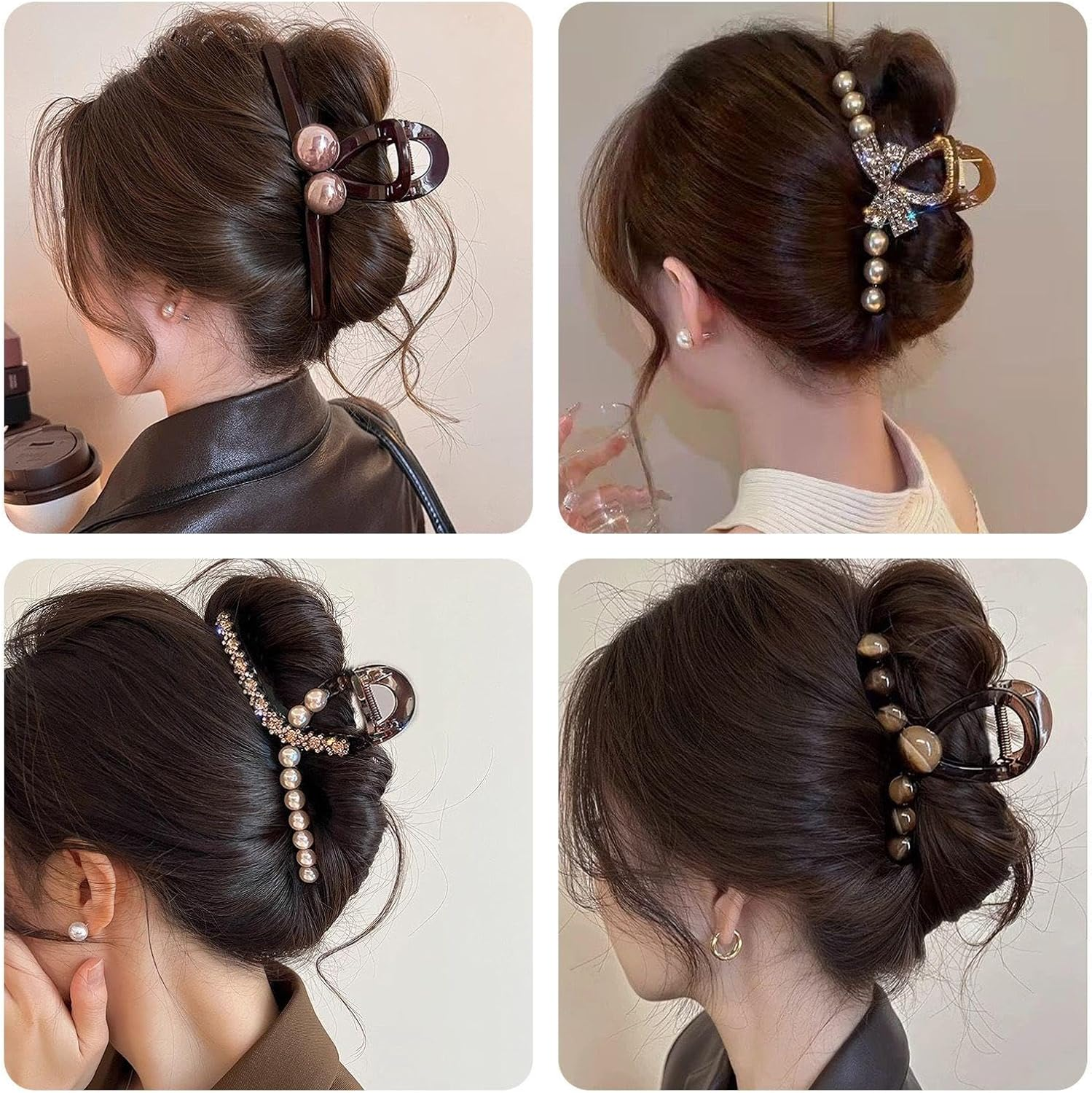 4 Pieces Retro Hair Clips, Elee Hair Clips, Hair Fixers, Decorations for Hairstyles, Accessories for Women. image number 4