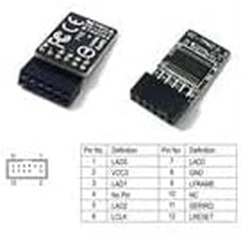 Gintai TPM2.0 LPC 12Pin Module with Infineon SLB9665 Replacement for GIGABYTE H310M H370 B360 B360M Z370 Z370M Z390 X299 Encryption Security Module image number 2