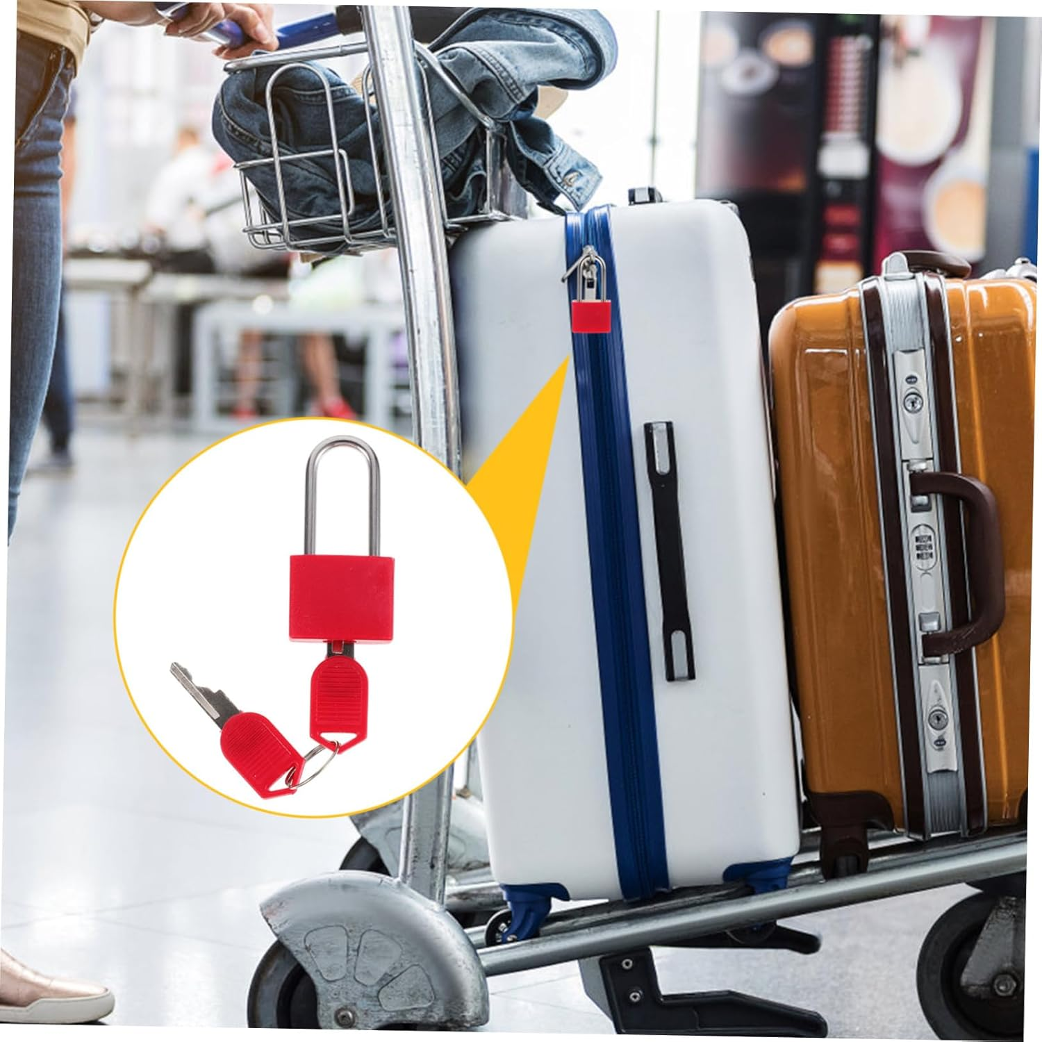 HOMSFOU 2Sets Mini Locks Keys Small Padlock for Luggage Backpack Diary Padlock Lock Key image number 5