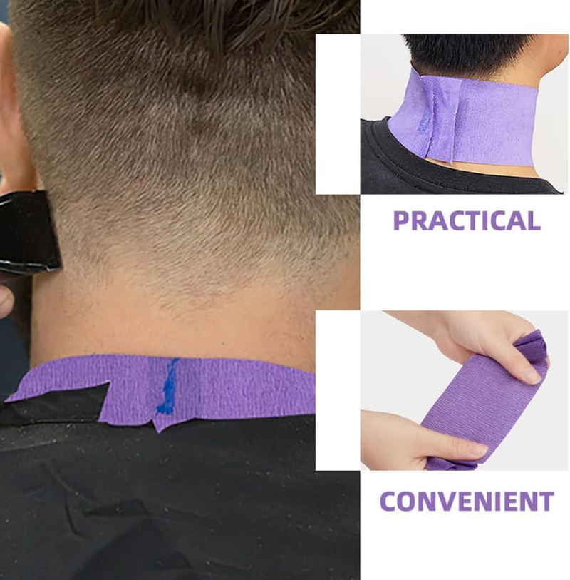 Healeved 1 Roll Scarf Paper Wrapping Paper for Hair Wrap Strips for Shaping Hair Hairdresser Collar Hairdresser Hairdressing Accessories Crepe Paper Purple image number 3