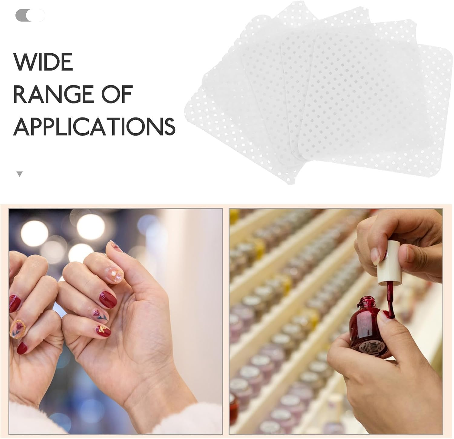 HOMOCONO Nail Wipes Alcohol for Gel Nails, 400Pcs Cotton Remover Pads Travel-Friendly Storage for Acrylic and Gel