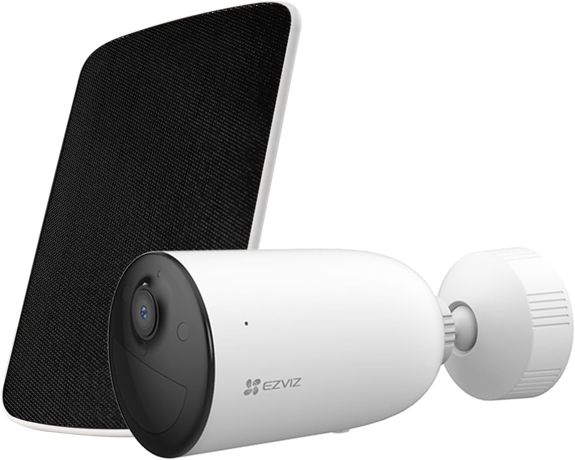 EZVIZ Wireless Security Camera with Solar Panel, 1080P Outdoor Spotlight Battery/Solar Powered Wifi Camera, Color Night Vision, 2-Way Talk, Human Detection, IP66, 256G Sd/Cloud Storage, Alexa, CB3 Kit