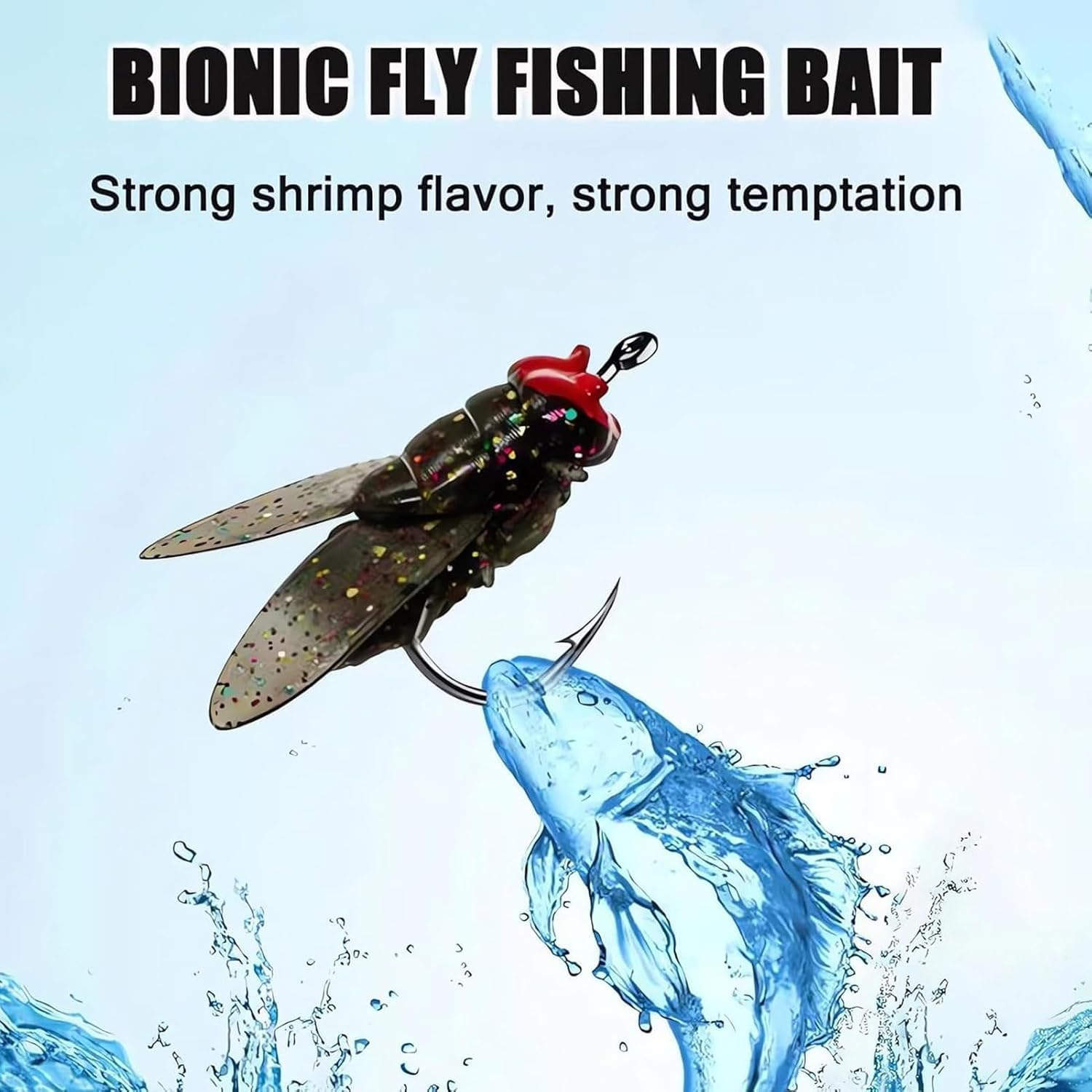 Bionic Fly Fishing Bait,20Pcs Fly Fishing Flies, Bionic Flies Fishing Lure, Bionic Fly Fishing Fly Hook, 2024 New Fly Hook Soft Bait Add Fish Attractant Fishing Gear image number 4
