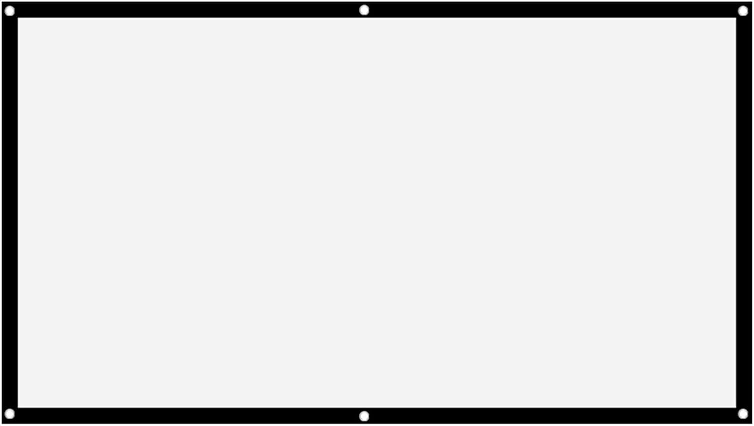 Portable Non Crease Soft White Polyester Projection Screen, Lightweight and Foldable, Easy to Hang Up. Suitable for Outdoor Camping Movie (84 Inch) image number 5