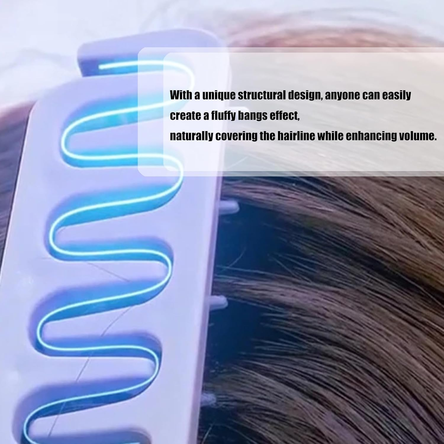 Afeamo Texture Comb, Volumizing Wide-Tooth Hair Styling Comb, Texture Combs, Volumizing Styling Tool for Cover the Bangs Seam and Fluff up Top of the Head for Women Men image number 2