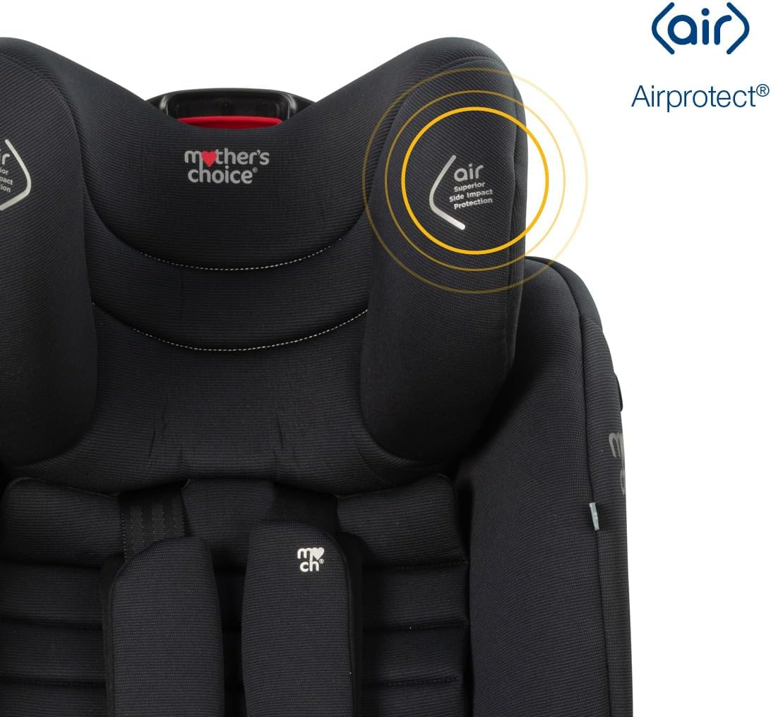 Mother'S Choice Ascend Convertible Car Seat-Black Space , Most Compact 0-8 Year Old Car Seat, Air Protect, 30 Months Extended Rearward Facing, Machine Washable , Magnetic Holders for Easy in & Out Access