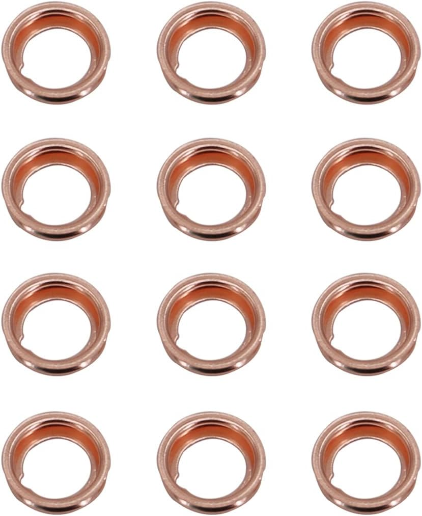 UTSAUTO 12 Pcs Copper Oil Drain Plug Gaskets M12 Oil Crush Washers Seal F4XY-6734-A 11026-01M02 11026-JA00A Replacement for Ford Rogue Sentra Xterra Altima Frontier Armada Jukes 350Z Infiniti G35 G37