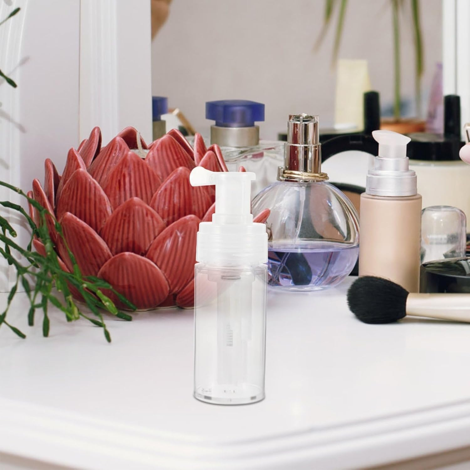 Transparent 110Ml Powder Spray Bottle, Empty Powder Travel Cosmetics Blower, Refillable Hair Fiber Applicator for Hair Salon, Home, Beauty Multi-Purpose,Styling Products,Hair Sprays image number 6