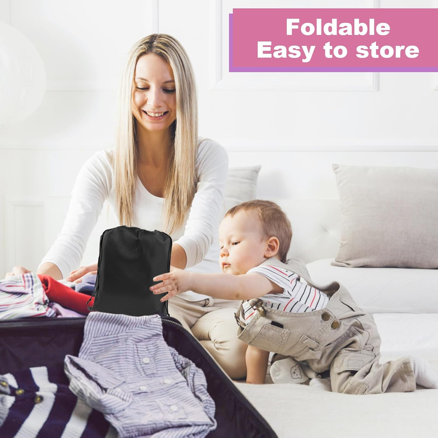 Airplane Seat Extender for Kids, Plane Travel Foot Rest Kids, Airplane Footrest Airplane Travel Essentials for over 2 Years Old Children (Pink) image number 2