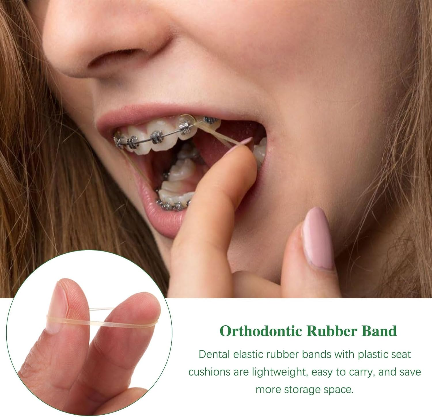 Orthodontic Elastic Rubber Bands, 200PCS 1/4" Orthodontic Rubber Band for Crooked Teeth, Tooth Gaps, Hairbands, Braids (Fox, 3.5 Oz) image number 4