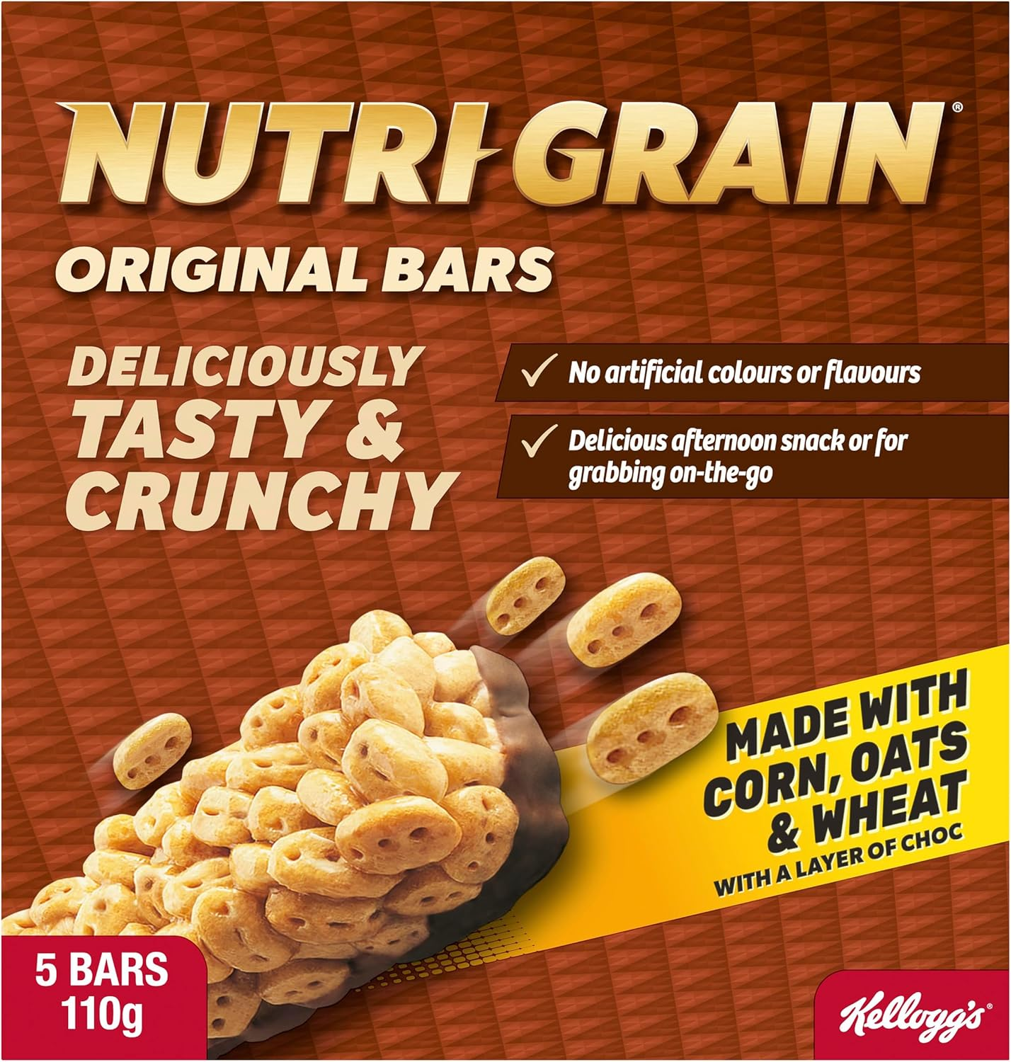 Kellogg'S Nutri-Grain Original Cereal Snack Bars, 5 X 22G image number 5