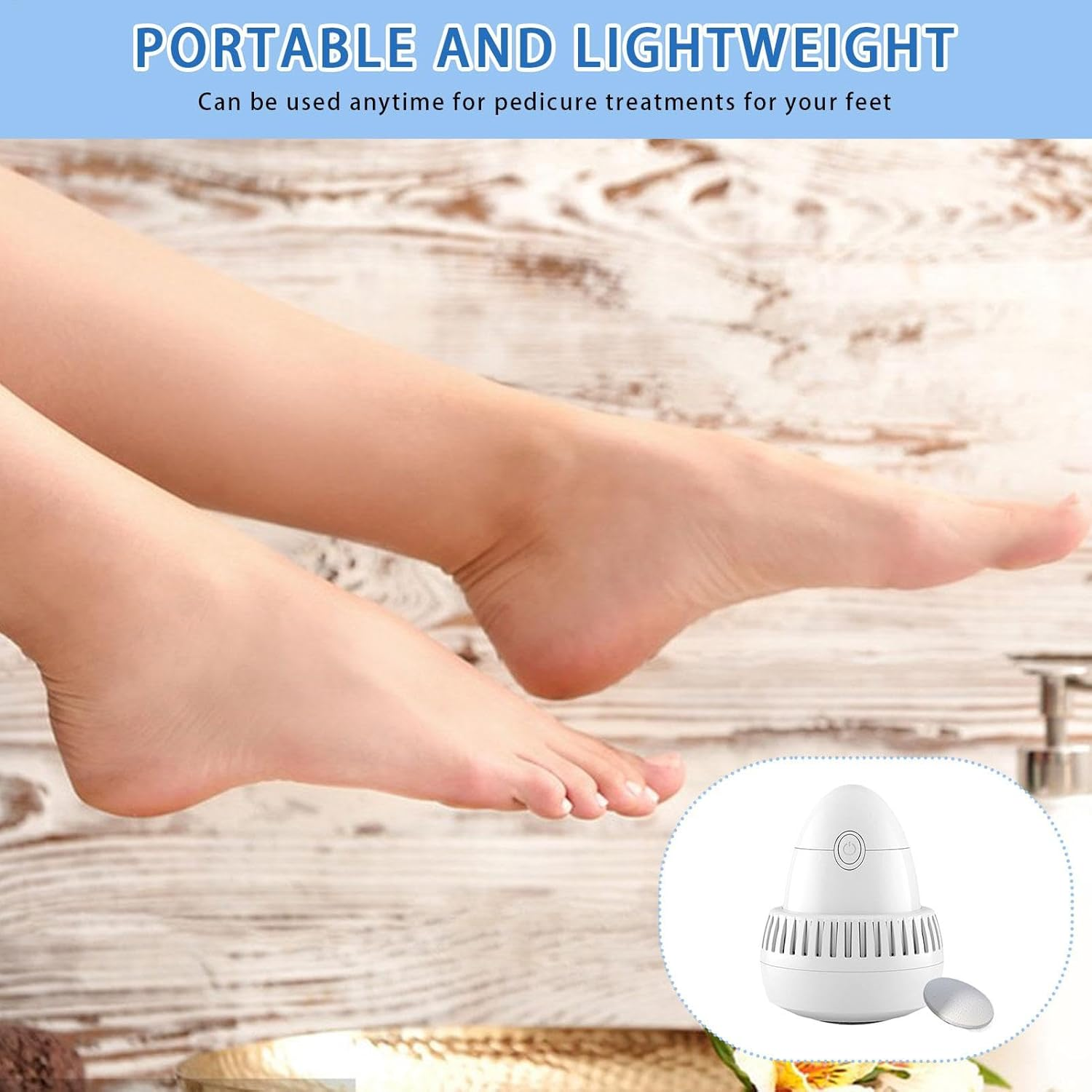 Electric Foot File, Rechargeable Electric Foot Scrubber, Foot Callus Remover, Removable Foot Sanders, Callus Remover Machine, Foot Exfoliation Tool, Electric Foot Pedicure, Rechargeable Foot File image number 4