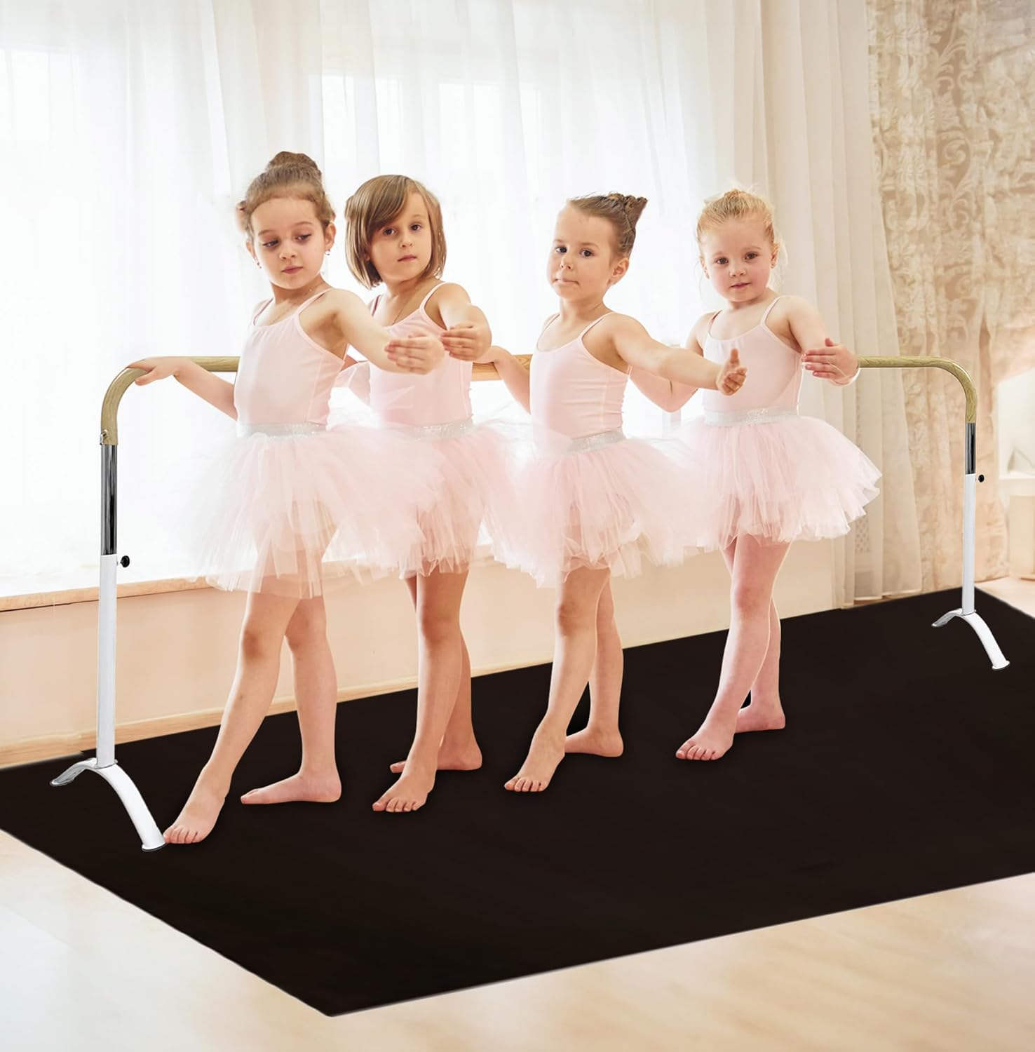 Artan Balance Dance Floor for Home, Studio, Stage Performance, or Outdoor Party, Smooth Flooring for Ballet, Jazz, or Tap Practice, Reversible Roll Out Dancing Mat for Kids and Adults image number 6