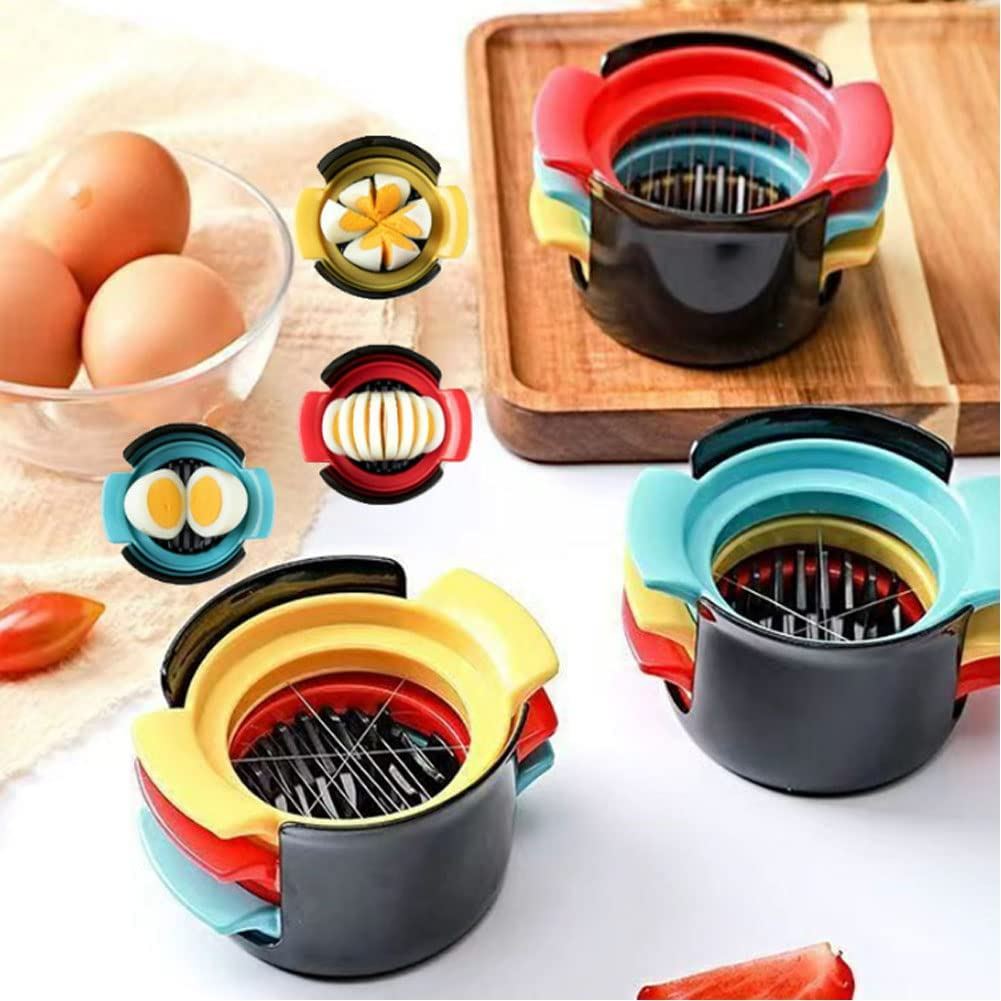 Zakora Egg Cutter，4-In-1 Stainless Steel Wire Material, Suitable for Slicing Various Fruits Such as Boiled Eggs, Strawberries, Kiwifruit, Etc image number 2