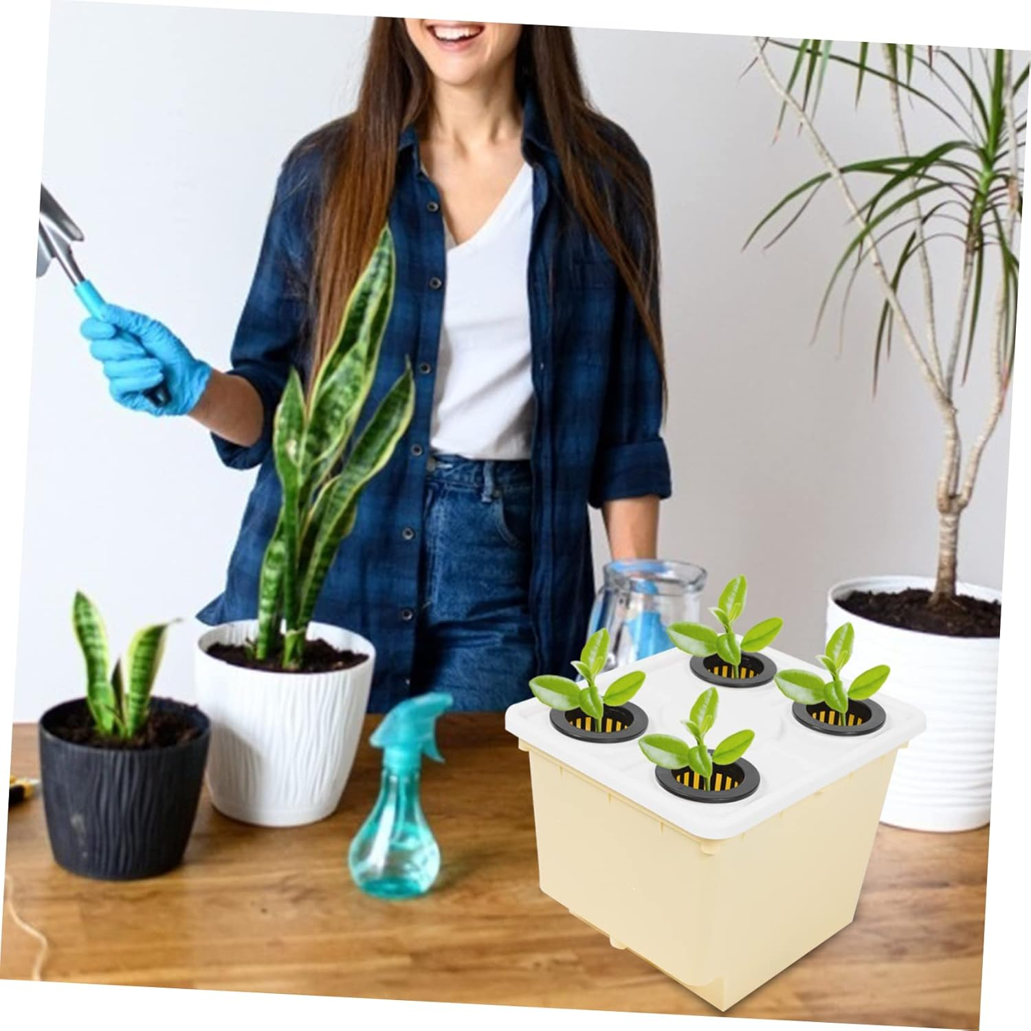 VINTORKY Hydroponic Soilless Cultivation Planting Basket for Vegetables and Fruits for Greenhouse Use Easy Maintenance and Reusable Gardening image number 5