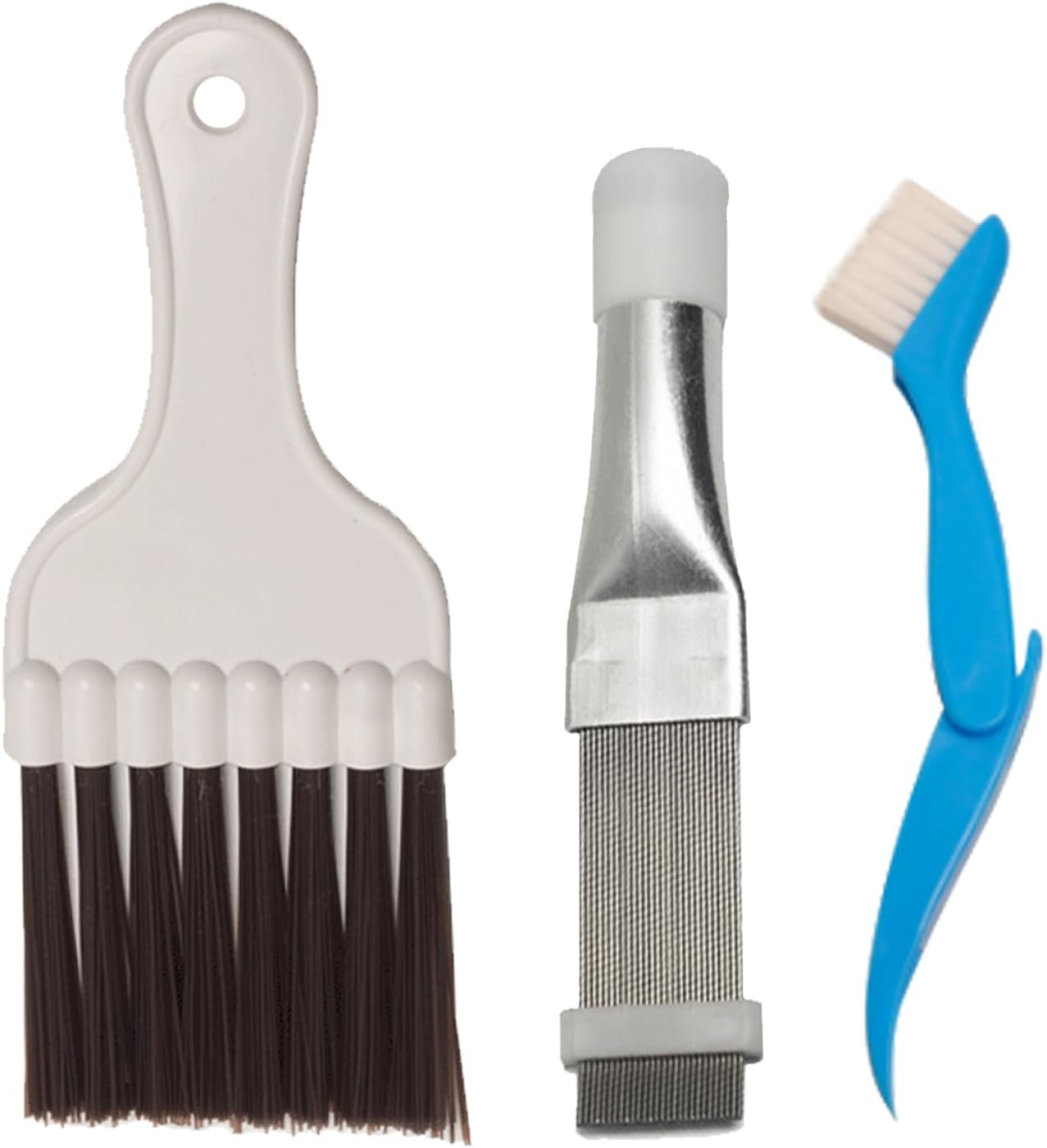 3 Pieces Lamellar Comb Dryer, Condenser Comb, Dryer Cleaning Brush, Air Conditioning Cleaner Accessories, Air Conditioning Slat Cleaner Brushes, Cleaning Set, Cleaner Conditioner, Wire Comb