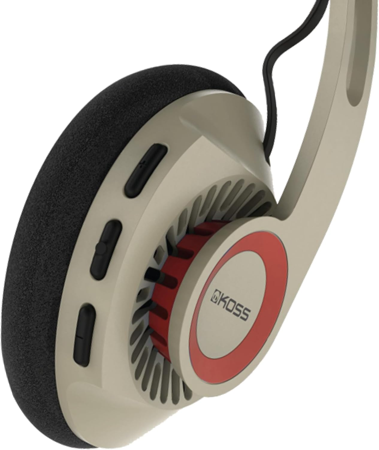 Koss KPH30 Wireless Bluetooth On-Ear Headphones, Retro Style, 20+ Hour Battery Life, USB-C Charging, Microphone, Rhythm Beige image number 2