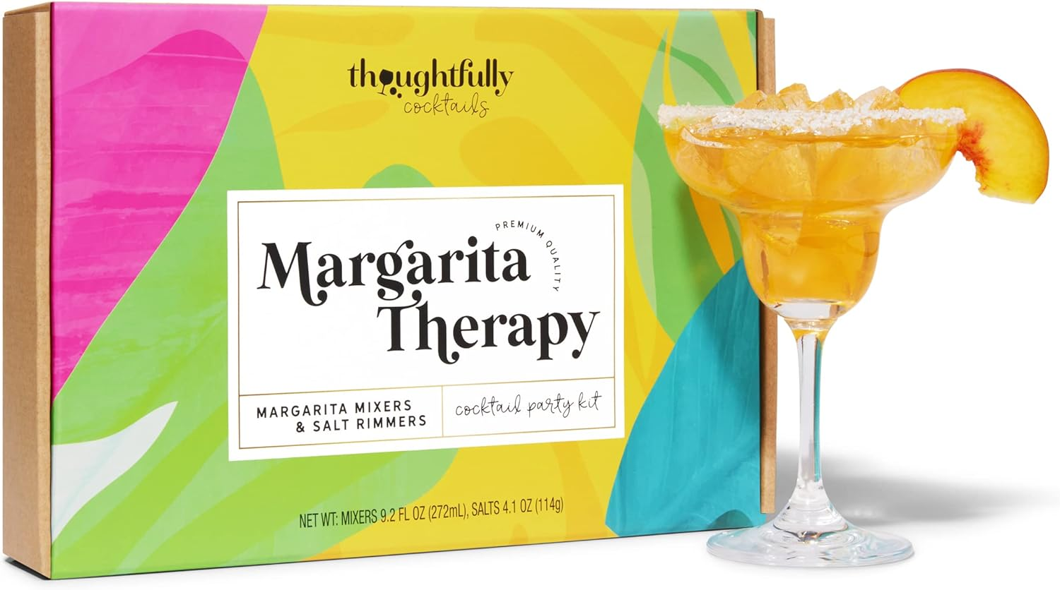 Thoughtfully Cocktails, Margarita Cocktail Therapy Gift Set, Margarita Mixer Set Includes 4 Margarita Cocktail Mixers and 3 Salt Rimmer Flavors, Set of 7 (Contains NO Alcohol) image number 3
