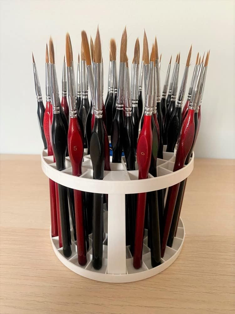 Ickysticky Paint Brush Stand Multifunction Penholder round White Paint Brush Holder Organizer Paint Brush Holder Stand image number 6