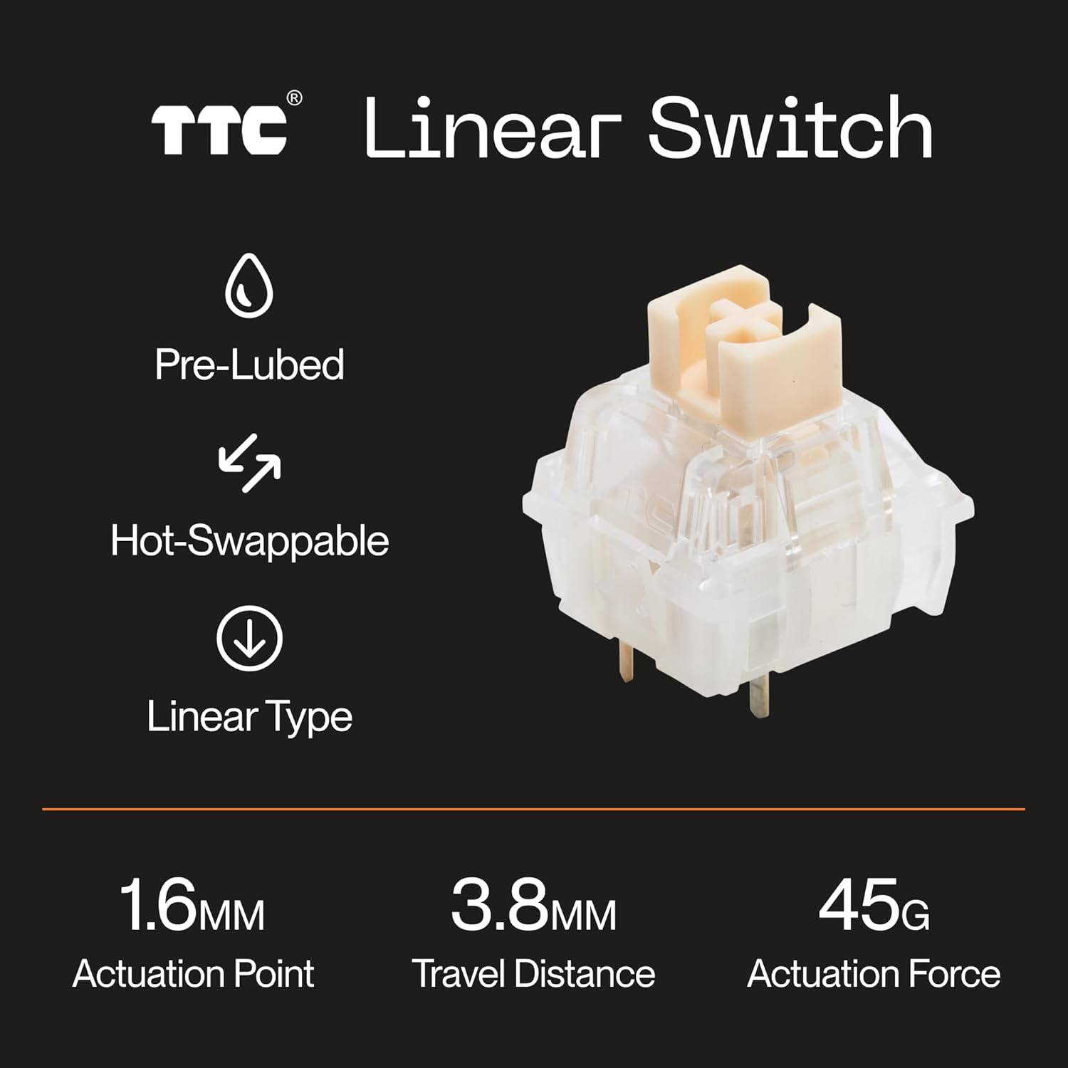 Higround Trailhead 65% Mechanical USB Wired Gaming Keyboard, TTC Linear Custom Switches, Programable RGB, Hot-Swappable, Deep Thock Creamy Sounding PC Keyboard, Pre-Lubed (SNOWSTONE) image number 4