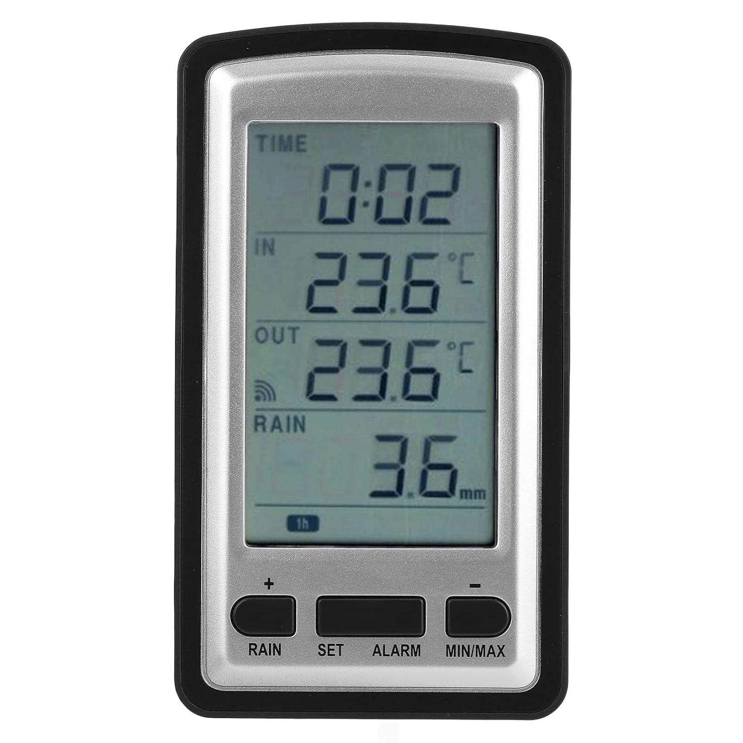 Wireless Rain Meter, Digital Rain Monitoring Gauge Meter with RCC Transmission, Rainfall Data Display, Durable Household Weather Station Meter for Dining Room, Living Room image number 6