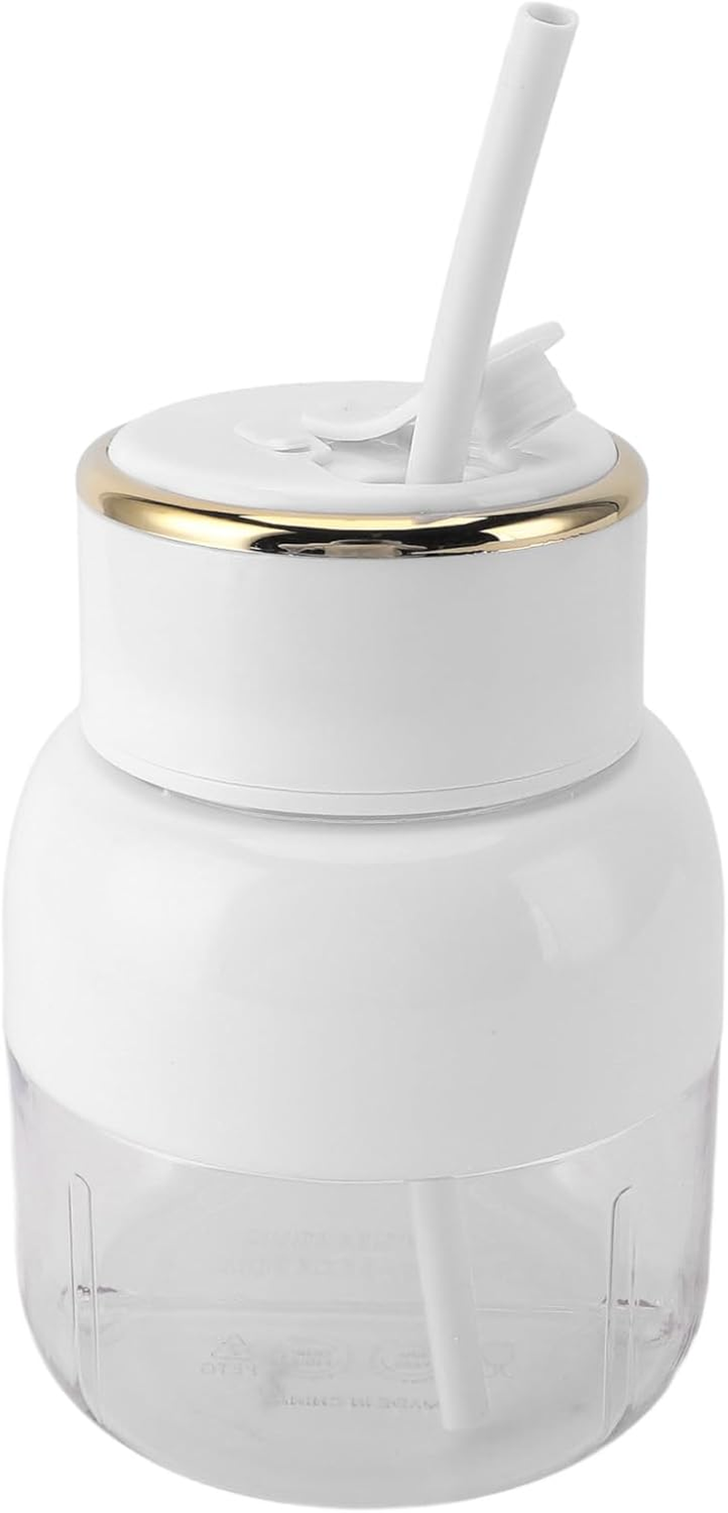 Portable Mixer, 800 Ml USB Rechargeable Mixer in Personal Size with Straw, Small Fruit Juice Cup, Mini Mixer for on the Go for Sports Travel (White) image number 3