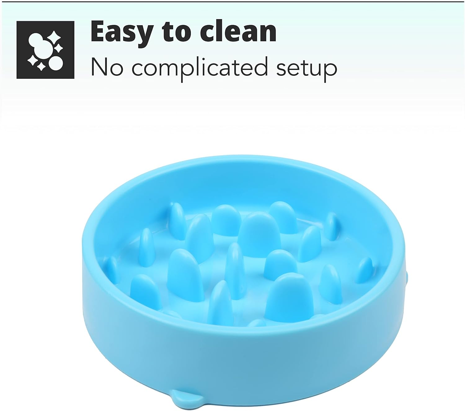 H&S Slow Feeder Dog Bowl - Slow Eating Dog Bowl - Interactive Feeder - Slow down Feed Dog Cat Feeding Bowl - Pet Bloat Stop Dog Bowl image number 1